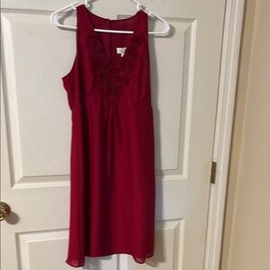 Elegant Red Sleeveless Dress